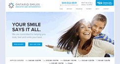 Desktop Screenshot of ontariosmilesdental.com