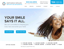 Tablet Screenshot of ontariosmilesdental.com